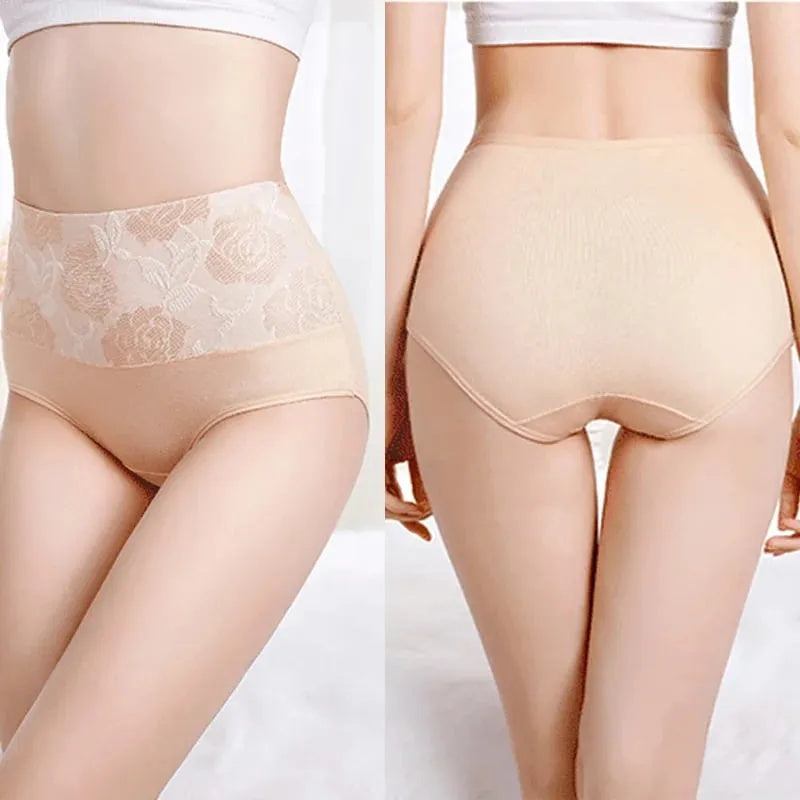 🌸événement à durée limitée, achetez-en 5, obtenez-en 5 gratuits🌸Sous-vêtements en coton antibactériens et hygroscopiques amincissants abdominaux taille haute