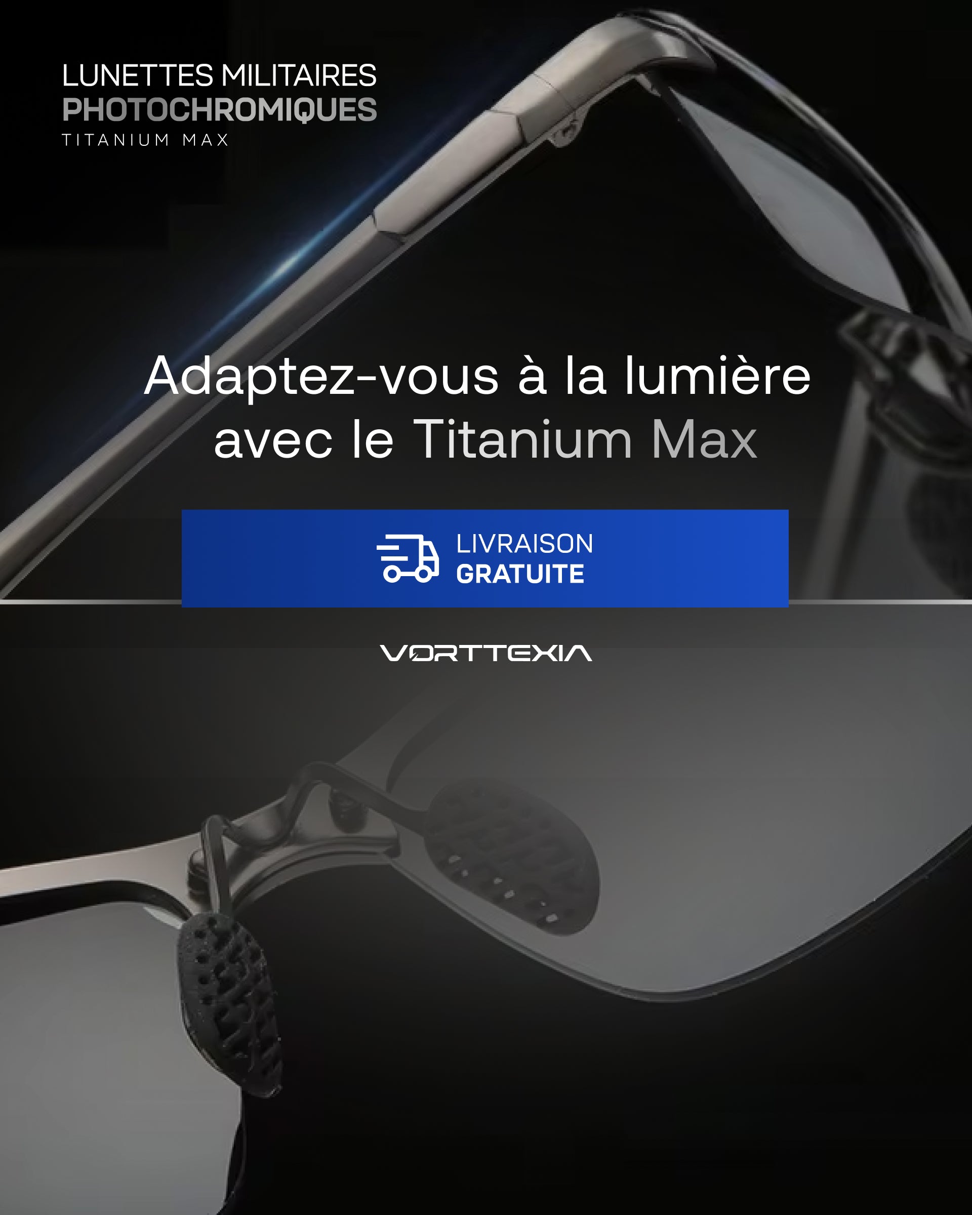 Lunettes Militaires Photochromiques Titanium Max