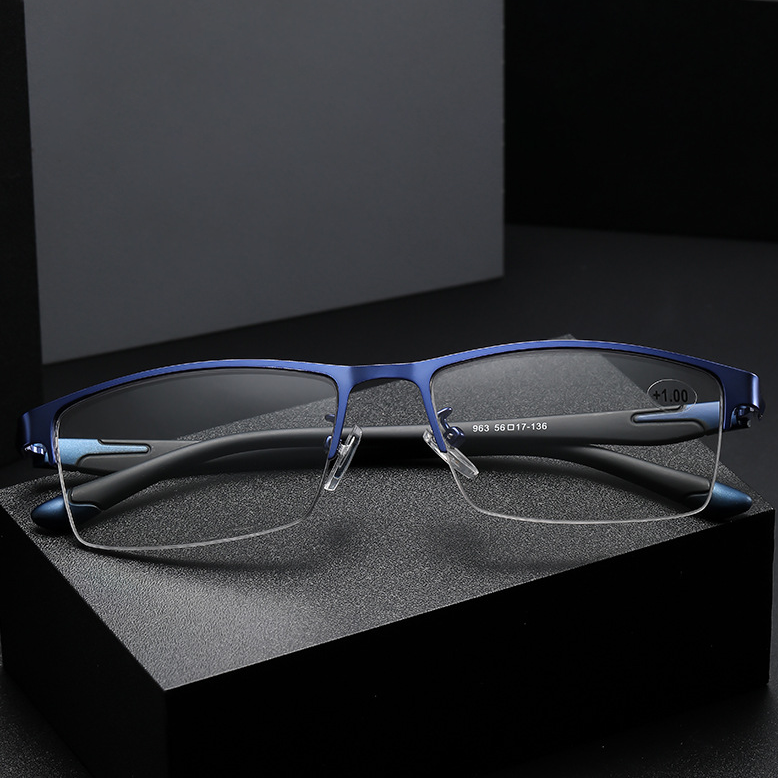 METAL ULTRA-LIGHT HALF-FRAME PHOTOCHROMIC MULTIFOCAL GLASSES